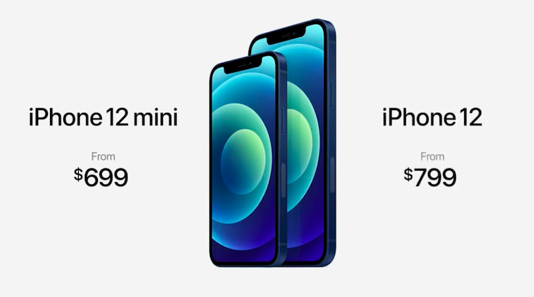 Giá bán iPhone 12 và iPhone 12 Mini