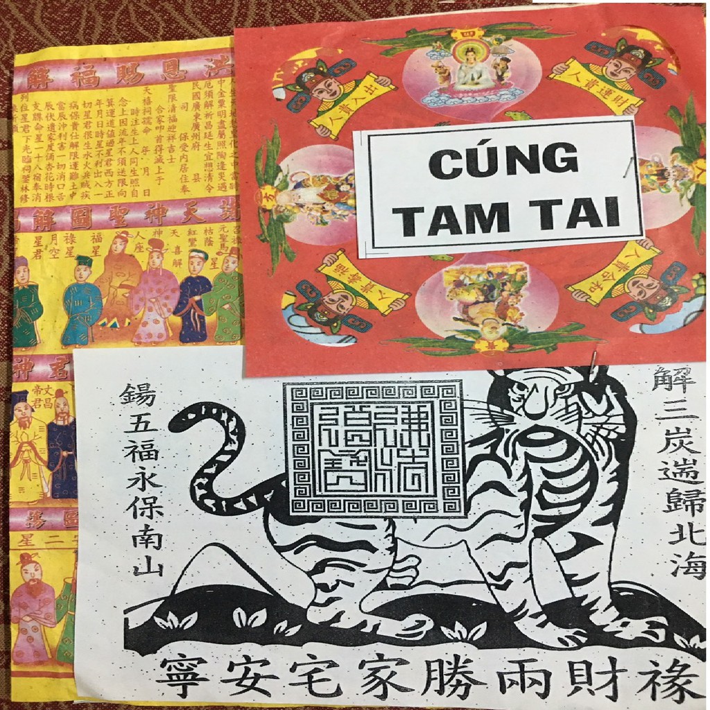 giấy cúng tam tai