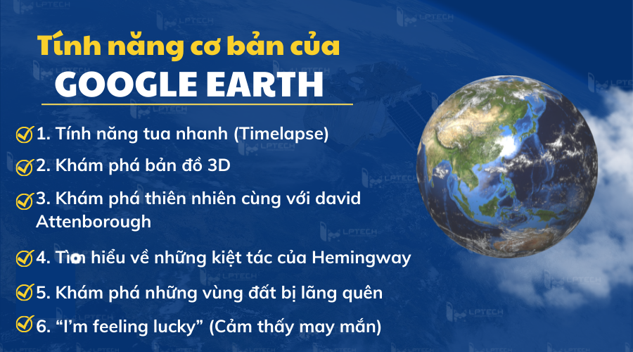 Tính năng cơ bản của Google Earth