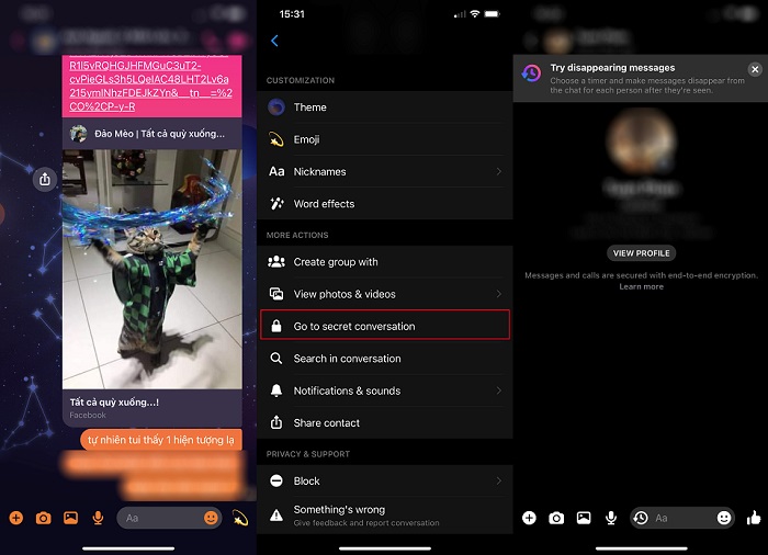 Tuyệt chiêu gửi tin nhắn bí mật trên Messenger
