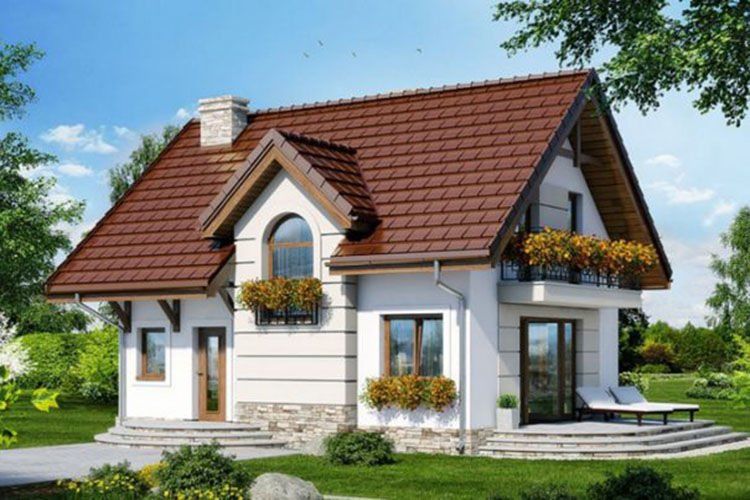 Hình ảnh mặt trước mẫu thiết kế nhà ống 1 tầng 3 phòng ngủ 100m2 tại Ninh Bình