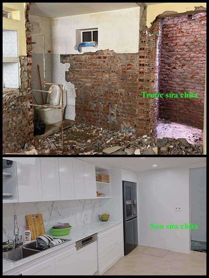 ảnh trước và sau khi sửa chữa nhà tại tphcm