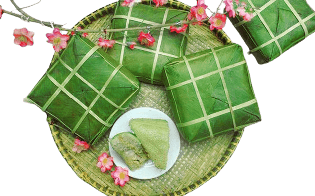 hoa đào bánh chưng