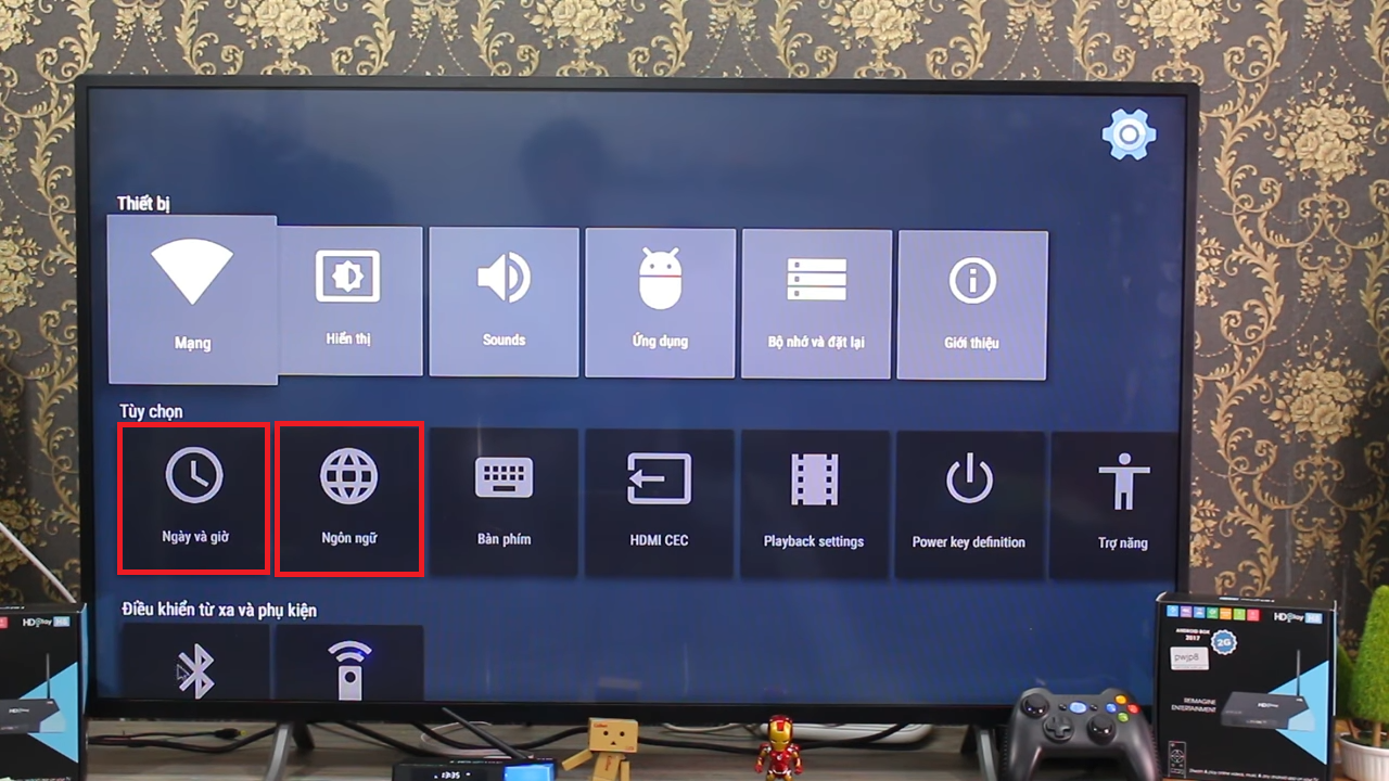 Cài đặt thời gian và ngôn ngữ tiếng Việt cho Android TV box