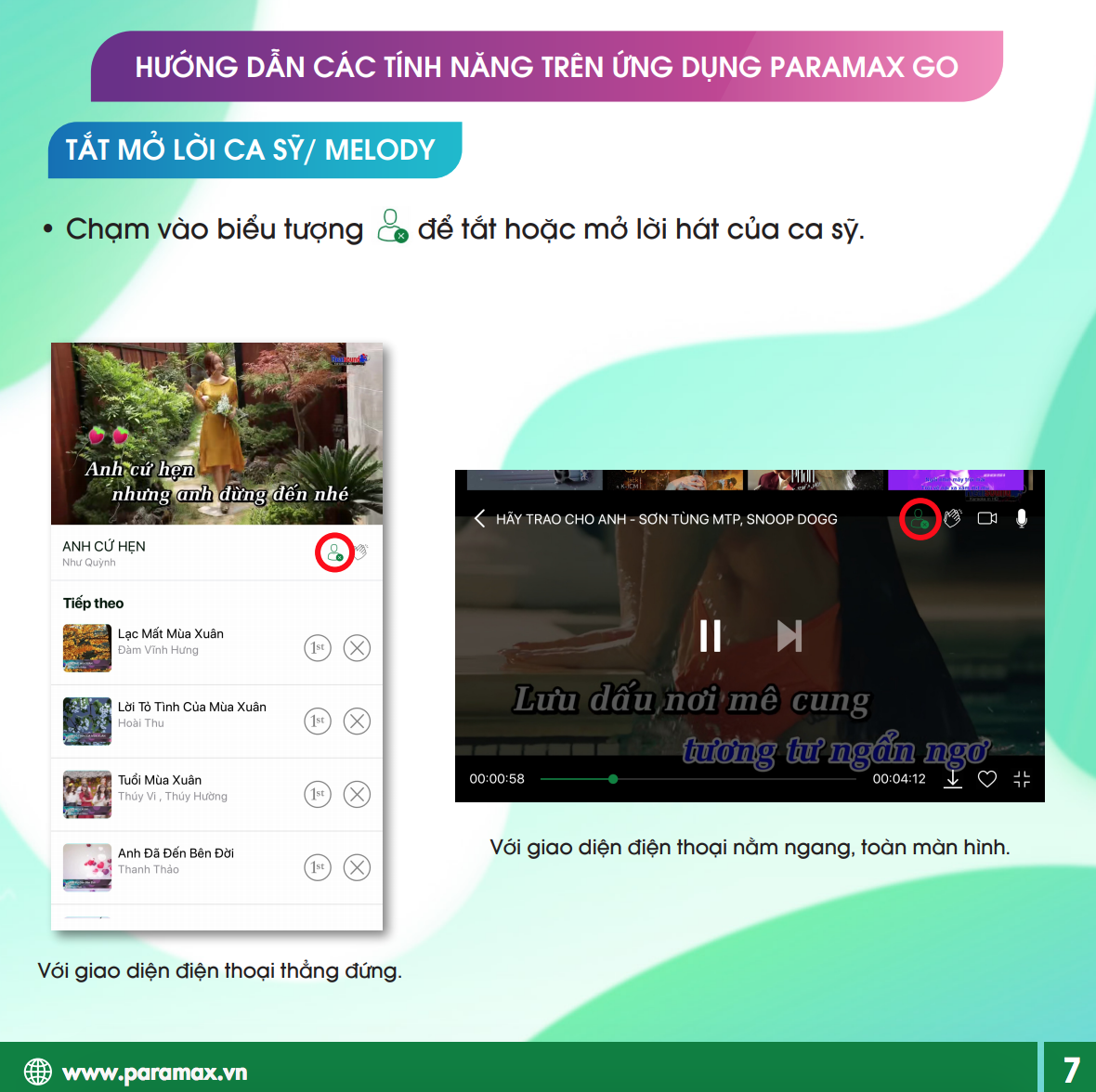 Ứng Dụng Hát Karaoke Trực Tuyến Paramax Go 6