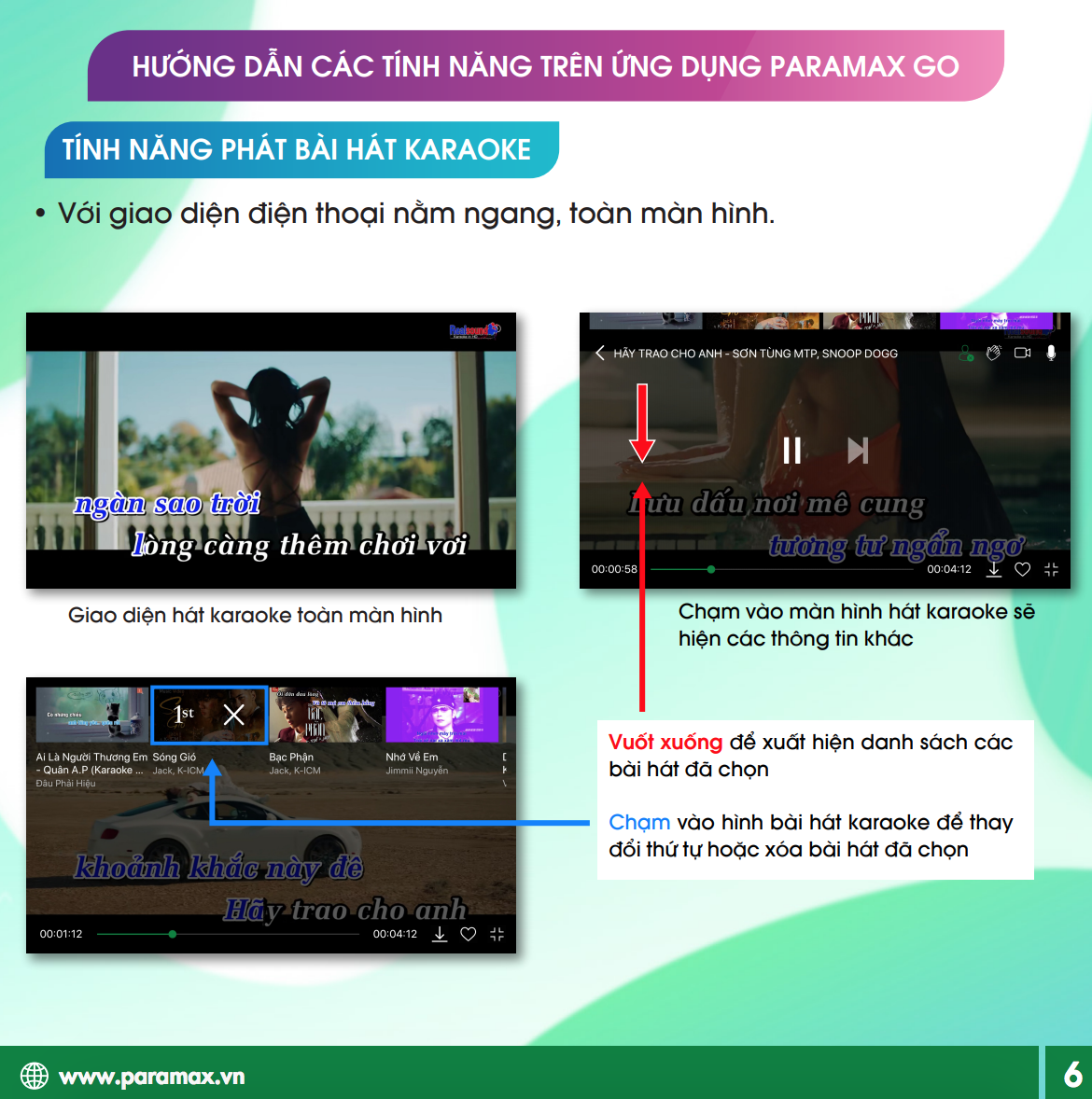 Ứng Dụng Hát Karaoke Trực Tuyến Paramax Go 5