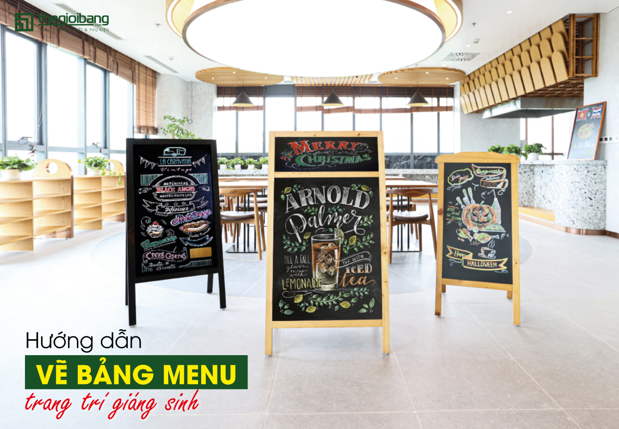 Hướng Dẫn Trang Trí Bảng Menu Mùa Giáng Sinh 2022