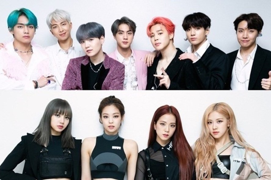 Blackpink và BTS so kè nhau với các kỉ lục mới. Ảnh: Xinhua.