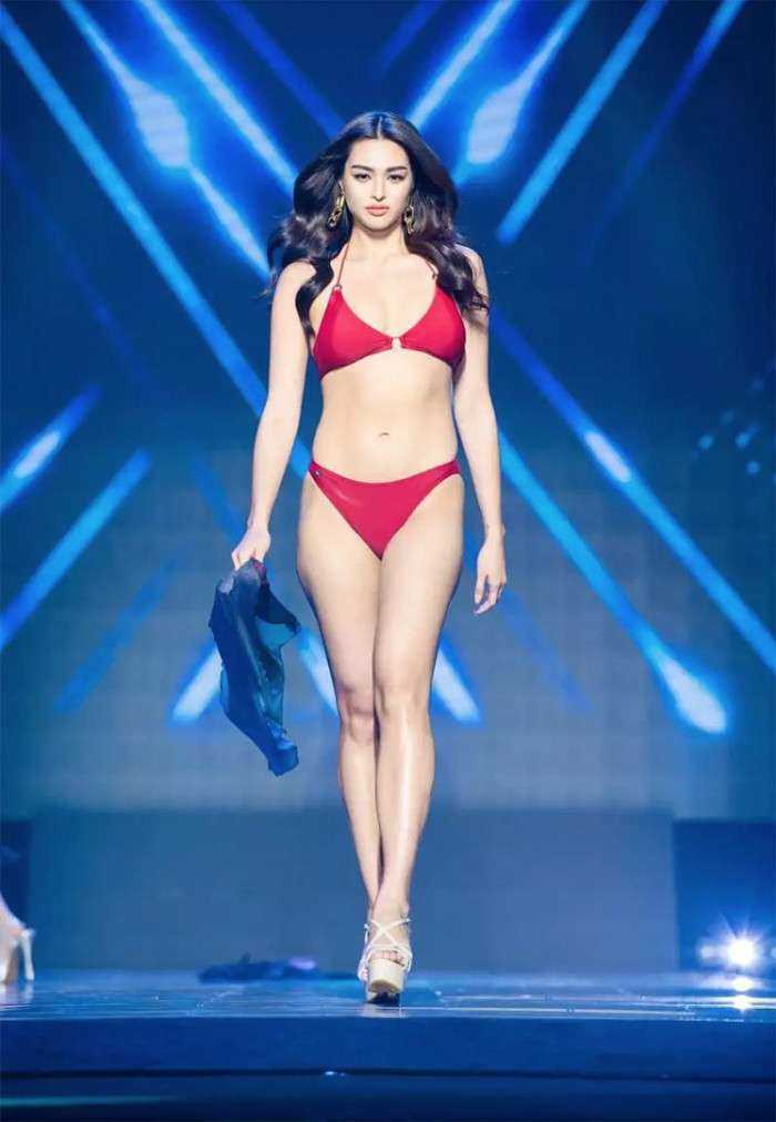 Thí sinh Hoa hậu Hoàn vũ Thái Lan 2021 lộ mỡ thừa khi diễn bikini 3