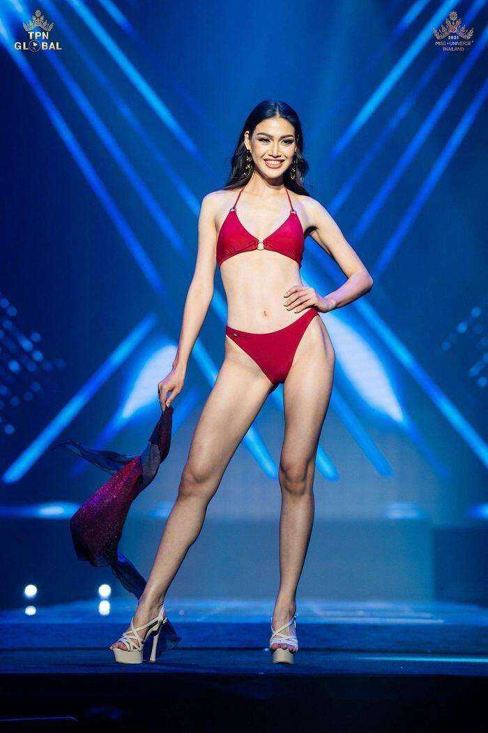 Thí sinh Hoa hậu Hoàn vũ Thái Lan 2021 lộ mỡ thừa khi diễn bikini 8