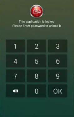 Secret Video Recorder تأمين التطبيق بكلمة مرور