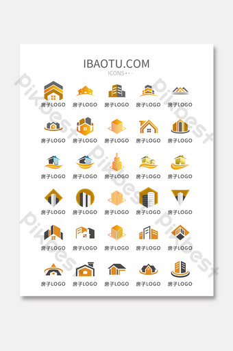 Danh thiếp ngôi nhà LOGO UI ICON vector UI hình ảnh AI