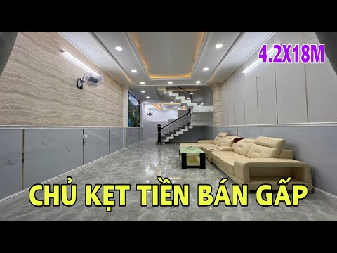 Bán nhà Gò Vấp | Nhà rộng 4.2m x 18m 3 lầu đường thông chủ kẹt bán gấp tặng nội thất