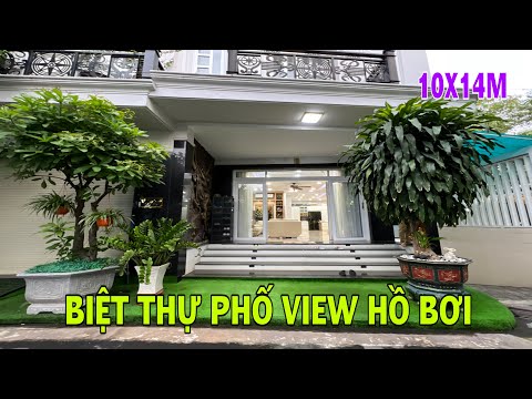 Biệt thự Mini 10m x 14m 3 lầu chủ xây ở bán gấp tặng nội thất - View Hồ Bơi đẹp tuyệt