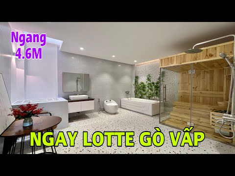 Bán nhà Gò Vấp | Nhà đẹp Ngang 4.6M 3.5 lầu Ngay Nguyễn Văn Lượng sát Lotte nội thất quá đẹp