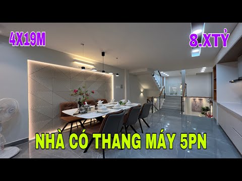 Bán nhà Gò Vấp | Nhà phố Hiện Đại 4m x 19m Có Thang Máy RẺ NHẤT GÒ VẤP 5PN nội thất đẹp