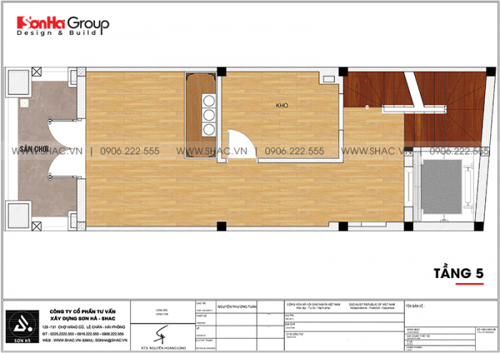 3 mẫu thiết kế nhà 4x11m có thang máy