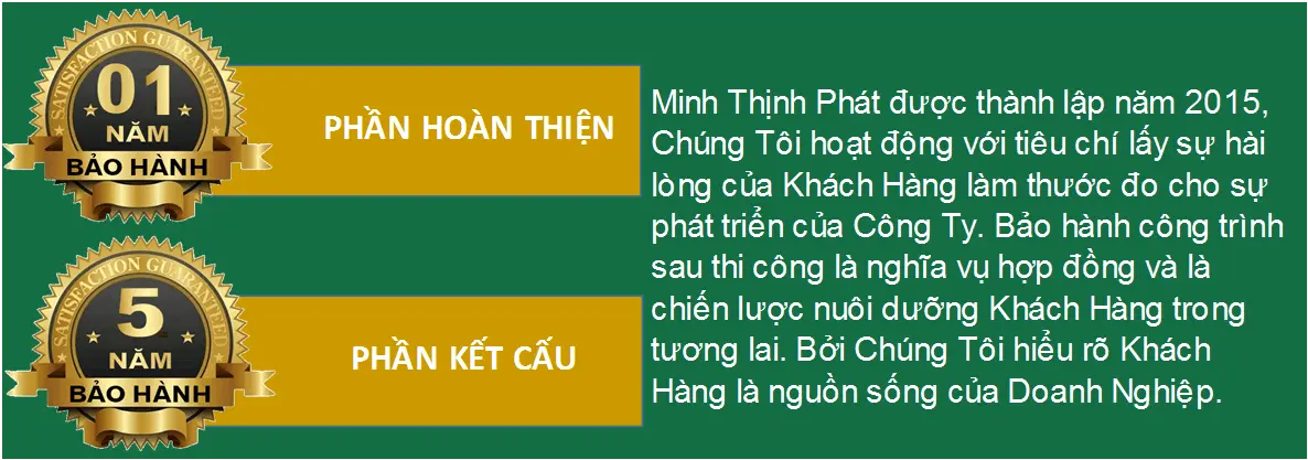 chính sách bảo hành công trình