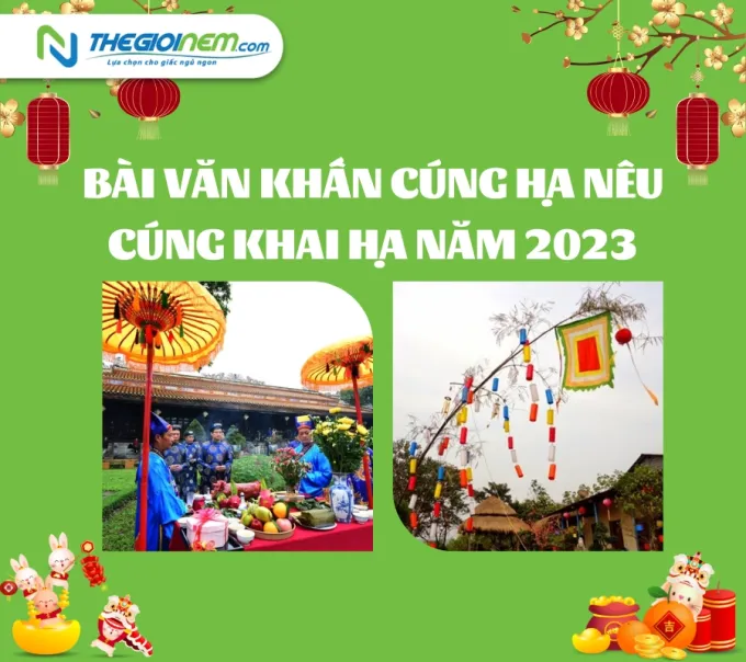 Bài văn khấn cúng hạ nêu - Cúng khai hạ năm 2023