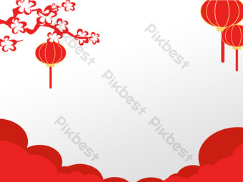 Tết Trung Quốcắt giấy viền đèn lồng Công cụ đồ họa hình ảnh PSD