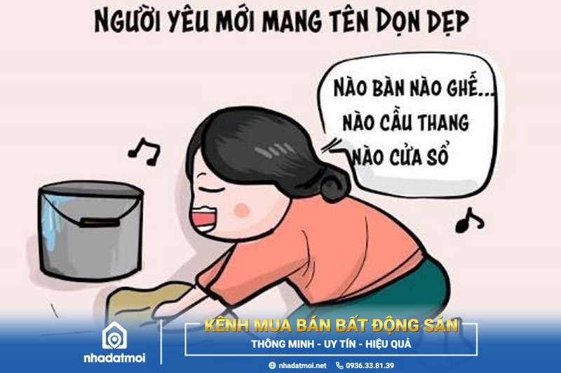 Ảnh chế dọn nhà đón năm mới