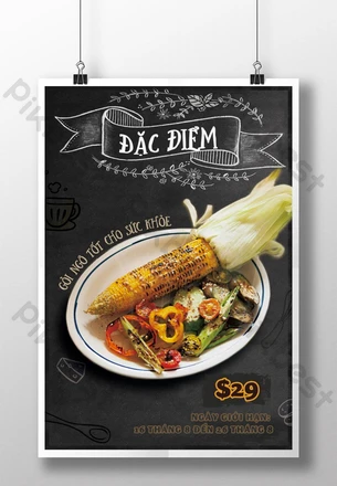 Phong cách vẽ tay nền tối Văn hóa ẩm thực Việt Nam hình ảnh PSD