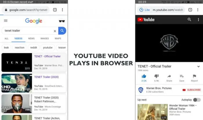 Ngăn ứng dụng Youtube mở khi nhấp vào liên kết Youtube