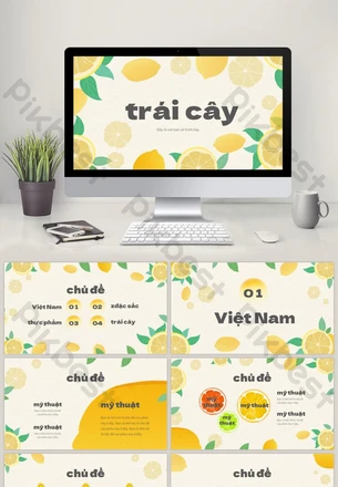 Bản mẫu văn hóa Việt Nam-Xoài Mút Việt Nam Yellow PowerPoint hình ảnh PPTX