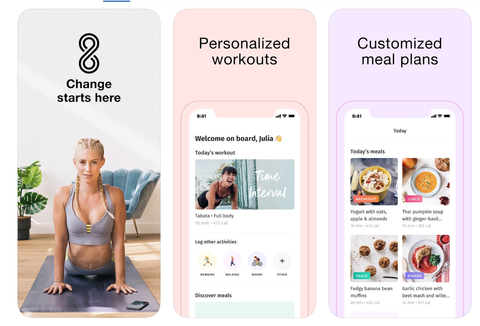 8fit Workouts & Meal Planner – App tập gym hiệu quả nhờ chế độ ăn uống lành mạnh