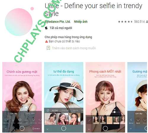 Tải về Ulike cho Android - APP chụp hình đẹp, selfie hot nhất