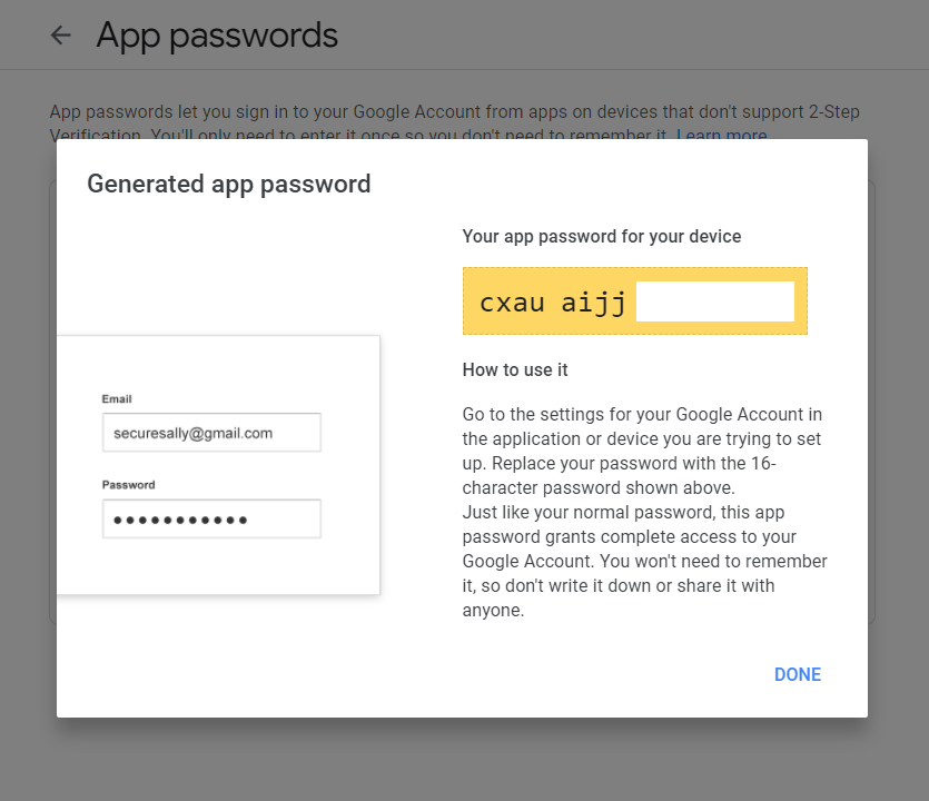 cách tạo mật khẩu ứng dụng gmail