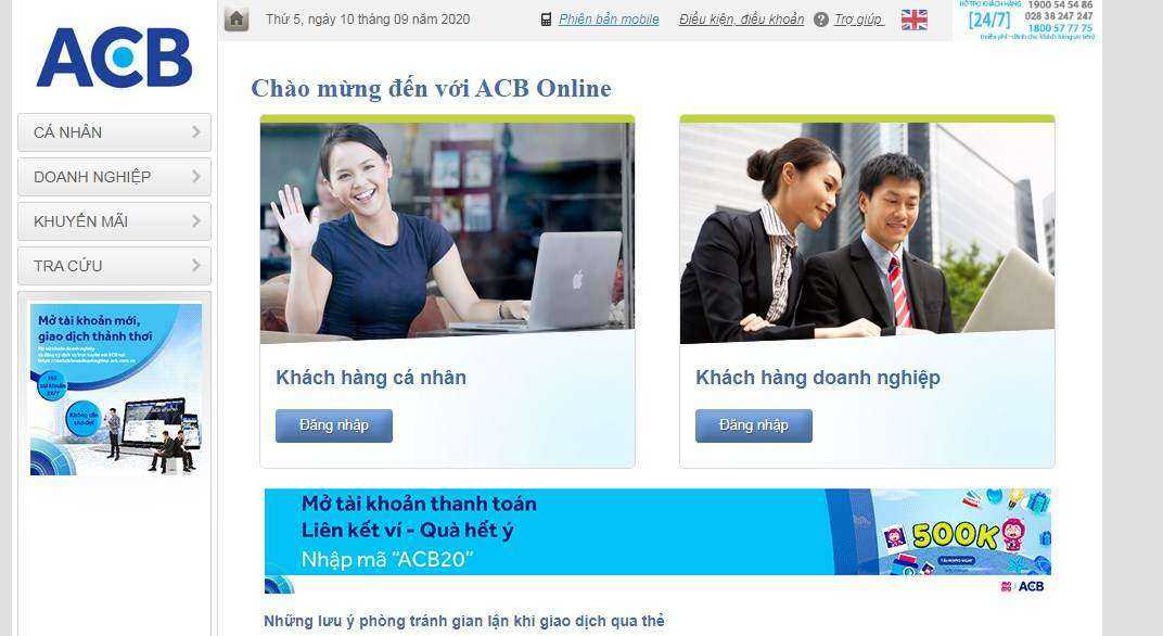 ACB Online Banking - Hướng dẫn đăng ký và sử dụng