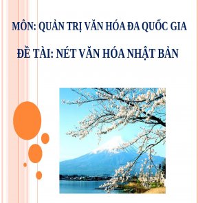 Tiểu luận Khám phá nét văn hóa Nhật Bản ppt - Tài liệu text