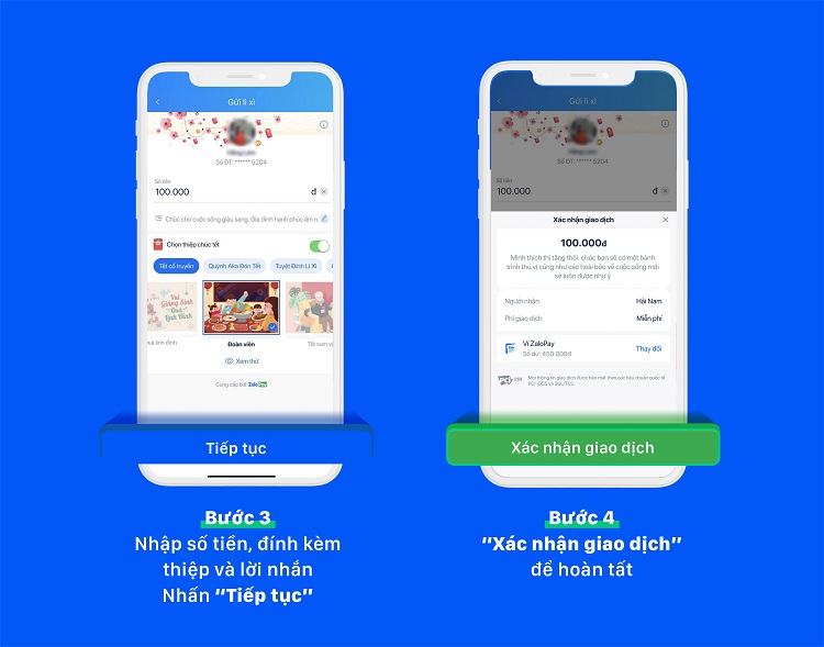 gửi lì xì đính kèm câu chúc tết hay đến bạn gái ngay app Zalo