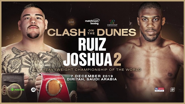 Lịch thi đấu quyền anh thế giới 2019: Anthony Joshua vs Andy Ruiz Jr