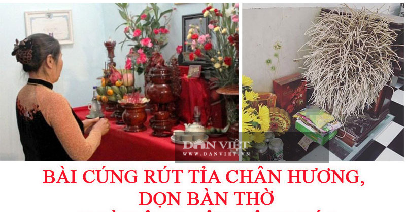 Bài cúng tỉa chân hương, lau dọn bàn thờ ngày ông Công ông Táo