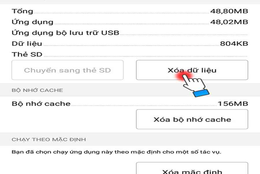 Xóa dữ liệu trong Cửa hàng Google Play 