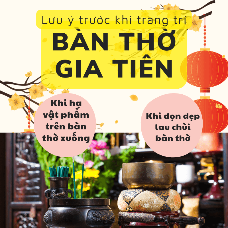 những lưu ý trước khi trang trí bàn thờ gia tiên