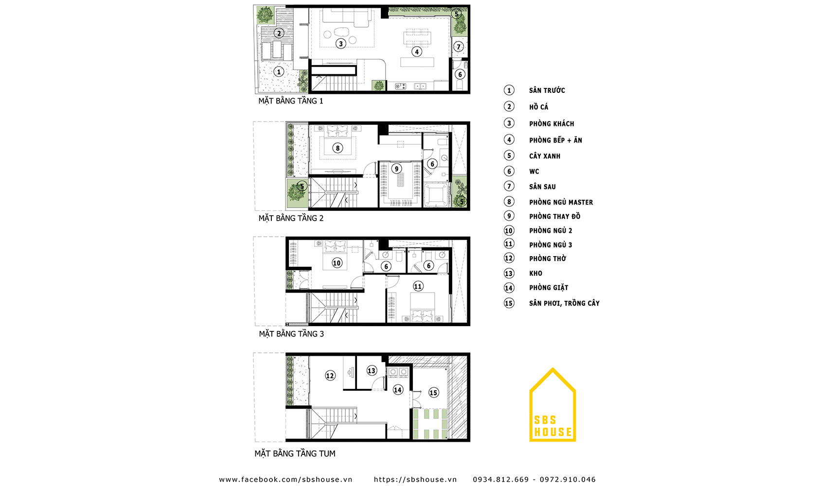 Nhà 3 tầng 1 tum V's House