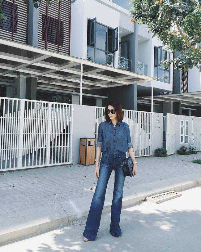Mặc jeans thôi mà chân dài cả tấc, chẳng trách Hà Tăng có mỗi chiếc quần cả 3 năm vẫn diện đi diện lại - Hình 5