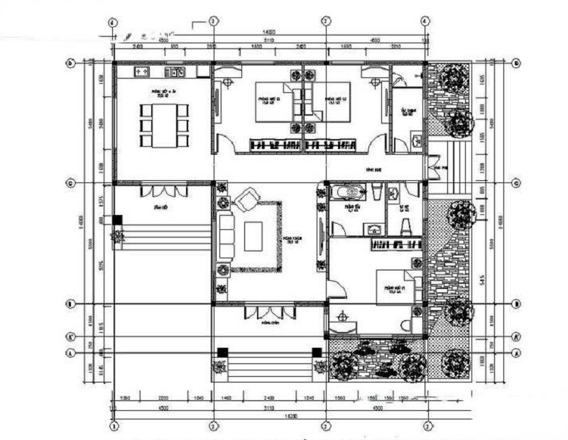 Mat Bang Mau Thiet Ke Nha Vuon Cap 4 Chu L 8x12m