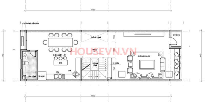 Tầng 2 là không gian riêng tư với những phòng ngủ cá nhân ấn tượng.