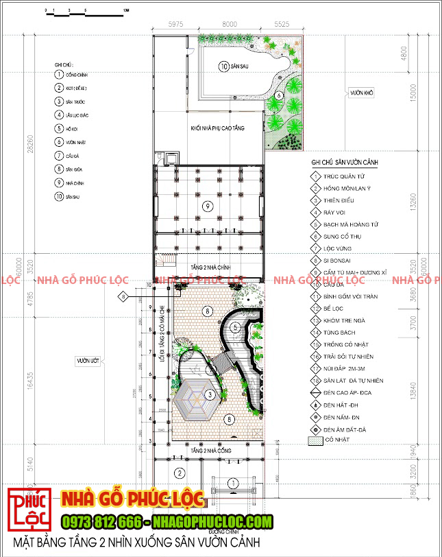 Bản vẽ tổng thể khuôn viên nhà