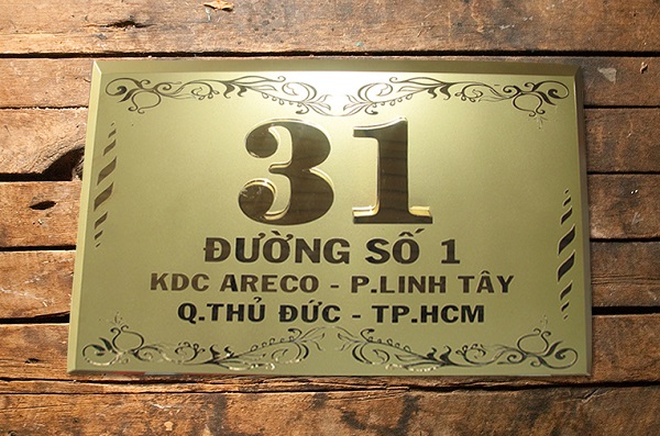 Hình 6. Mẫu biển số nhà đẹp, ấn tượng