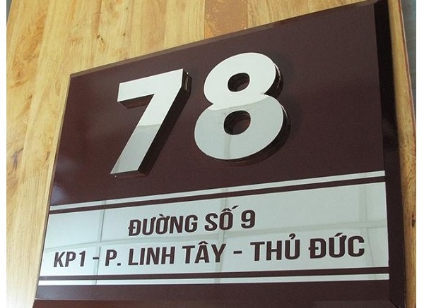 Hình 2. Mẫu biển số nhà đẹp, ấn tượng