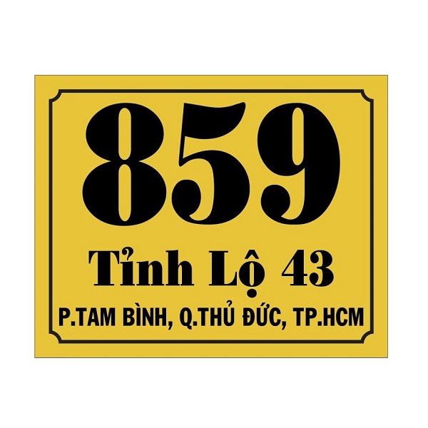 Hình 4. Mẫu biển số nhà đẹp, ấn tượng