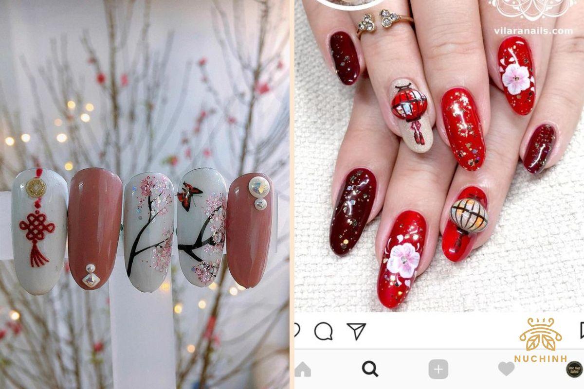 mẫu nail đẹp tết 2023