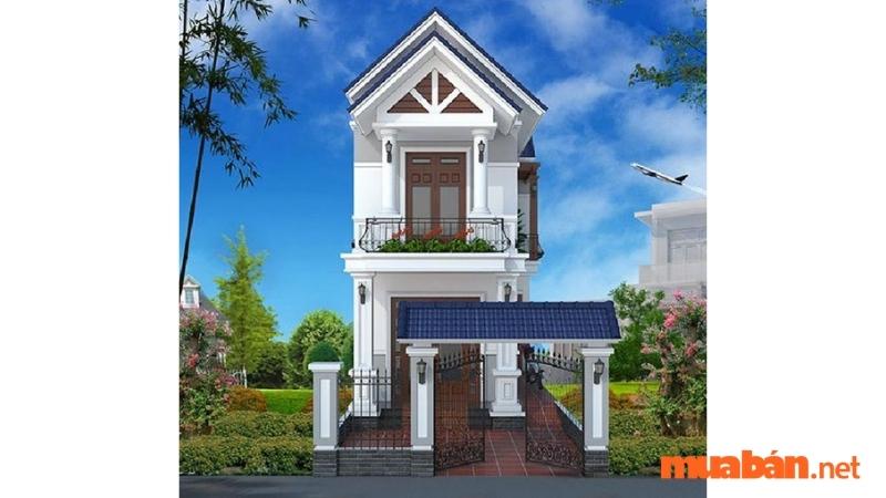 Mẫu nhà 2 tầng mái Thái đẹp - Mẫu số 23