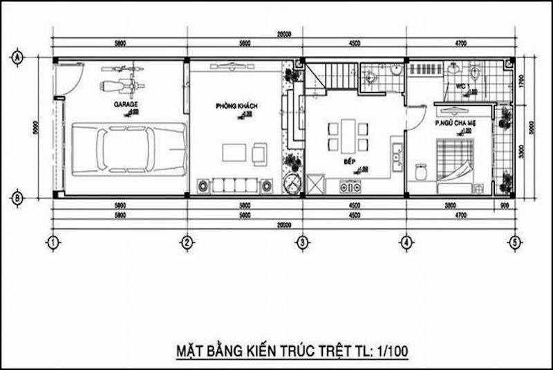 Xây nhà 800 triệu tầng 1 có gara cùng các tiện nghi khác 