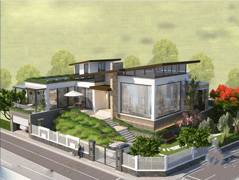 mẫu nhà cấp 4 đẹp 100m2 3 phòng ngủ 17